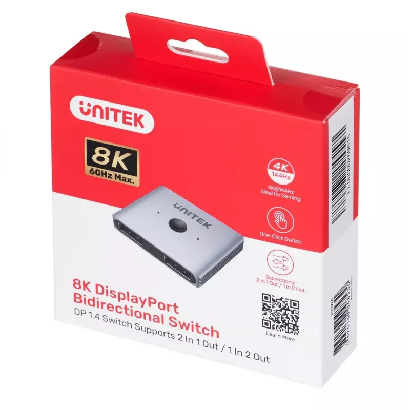 Unitek Bidirektionaler Schalter DP 1.4 8K 2-in-1 (MPN V1609A)