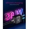 Wandladegerät ICY BOX 2-Port USB Power Delivery Schnellladung Schwarz