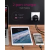 Wandladegerät ICY BOX 2-Port USB Power Delivery Schnellladung Schwarz