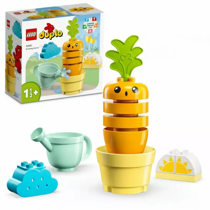 LEGO Duplo 10981 Wachsende Karotte – interaktives Bau- und Spielset für Kleinkinder