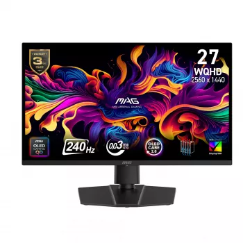 MSI MAG 271QP QD-OLED X24 Computer Monitor 67,3 cm (26,5 Zoll) 2560 x 1440 Pixel Wide Quad HD Schwarz