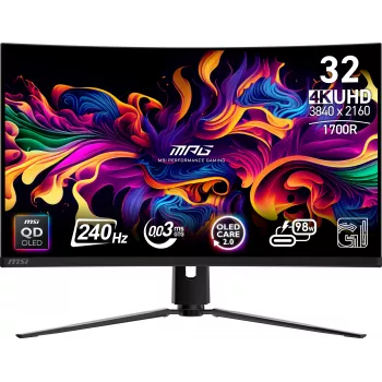 MSI MPG 321CURX QD-OLED Computer Monitor 80 cm (31,5 Zoll) 3840 x 2160 Pixel 4K Ultra HD Schwarz