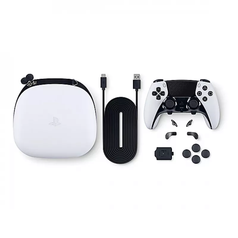 Gamepad Sony DualSense Edge für PlayStation 5 — Kabelgebunden & Kabellos (Bluetooth/USB), Schwarz/Weiß