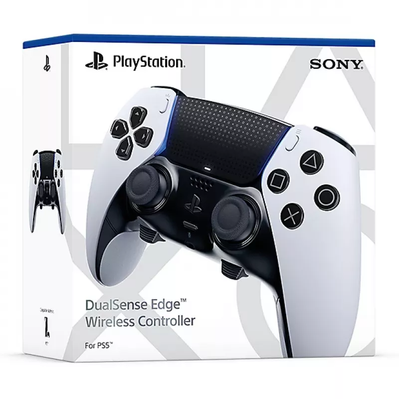 Gamepad Sony DualSense Edge für PlayStation 5 — Kabelgebunden & Kabellos (Bluetooth/USB), Schwarz/Weiß