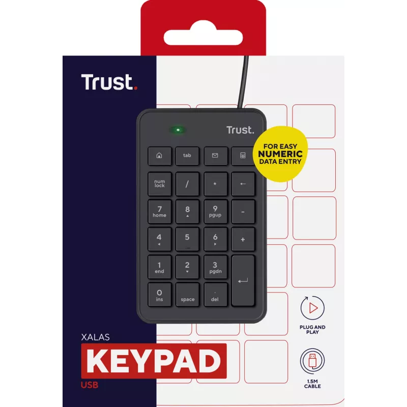 Trust 22221 Ziffernblock Laptop/PC USB Schwarz