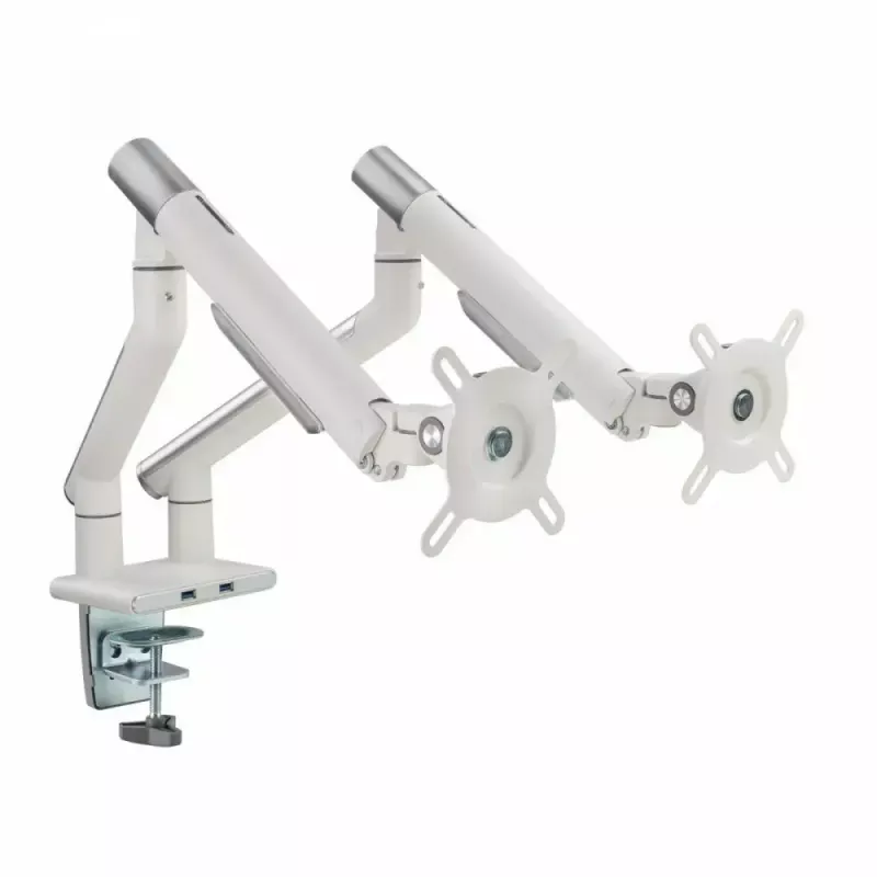 Schreibtisch-Monitorhalterung ART RAMM L-20GD für zwei Bildschirme 17 Zoll–32 Zoll verstellbarer Arm VESA-kompatibel