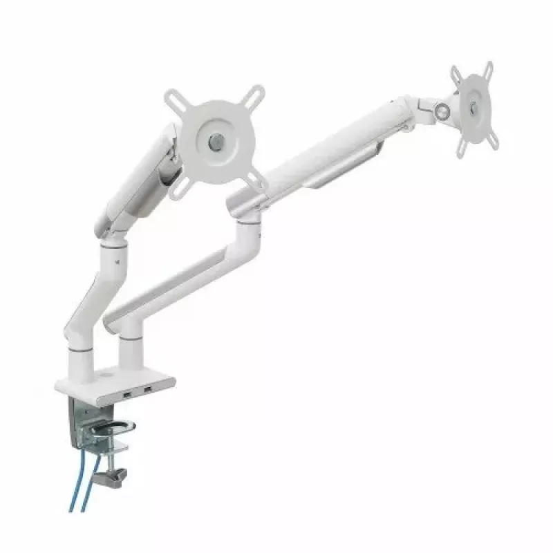 Schreibtisch-Monitorhalterung ART RAMM L-20GD für zwei Bildschirme 17 Zoll–32 Zoll verstellbarer Arm VESA-kompatibel