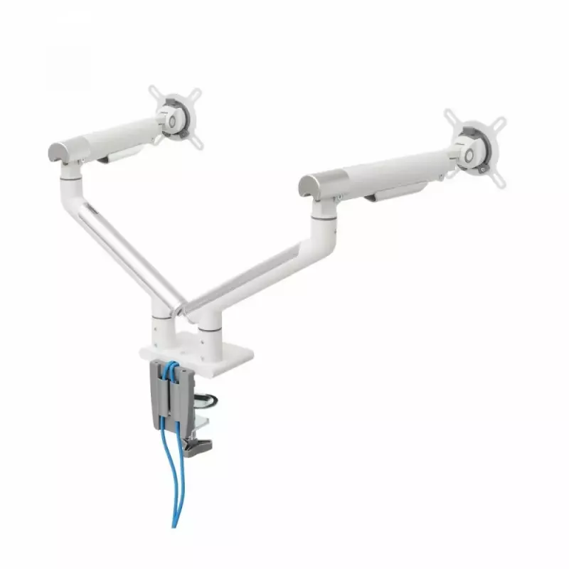 Schreibtisch-Monitorhalterung ART RAMM L-20GD für zwei Bildschirme 17 Zoll–32 Zoll verstellbarer Arm VESA-kompatibel