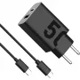 Innenraum-Schnellladegerät AC Motorola TurboPower 50W — Universal USB-C, Schwarz