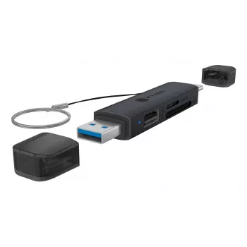 Kartenleser icybox 61179 – USB 3.2 Gen1 3-in-1, USB Type-C- und Type-A-Anschlüsse
