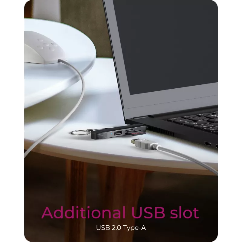 Kartenleser icybox 61179 – USB 3.2 Gen1 3-in-1, USB Type-C- und Type-A-Anschlüsse