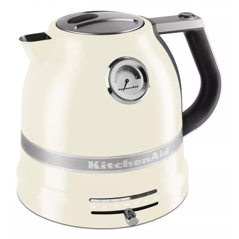 Wasserkocher KITCHENAID 1,5 L 2400 W Creme, 7 Temperatureinstellungen, Edelstahlkörper