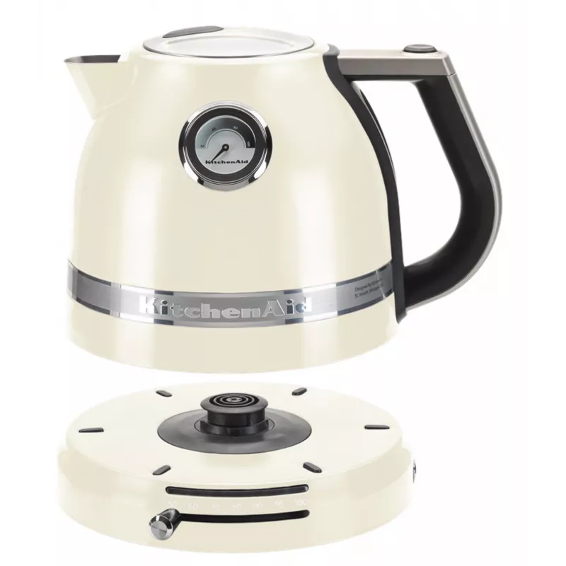 Wasserkocher KITCHENAID 1,5 L 2400 W Creme, 7 Temperatureinstellungen, Edelstahlkörper