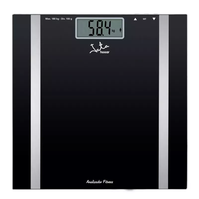 Elektronische Personenwaage JATA Mod. 531 Quadratisch Schwarz