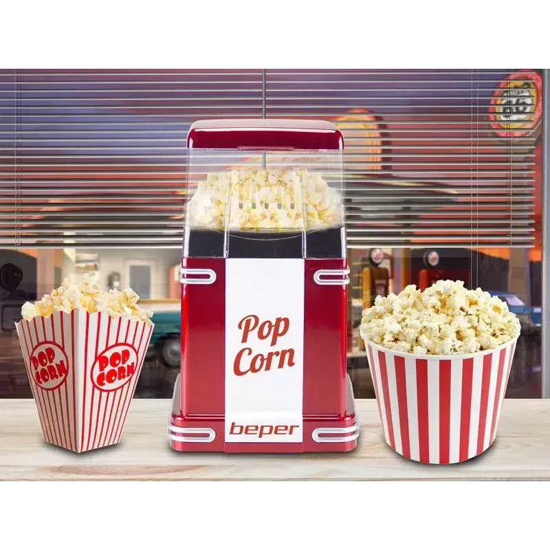 Popcornmaschine Beper 90.590Y Rot Weiß 1200 W 3 min