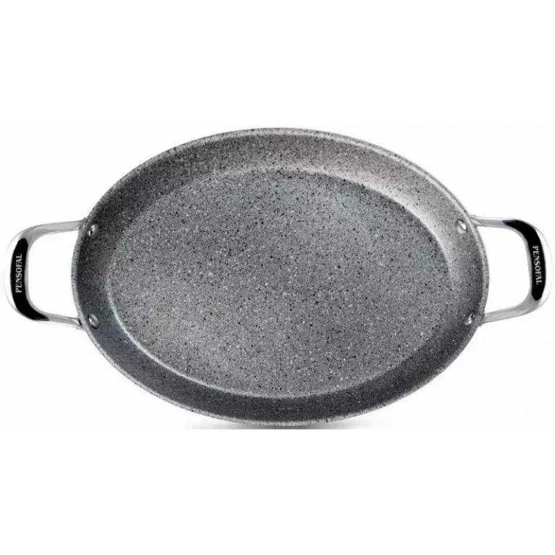 Bratpfanne Pensofal Invictum Professional Oval 36 cm mit 2 Griffen und Glasdeckel
