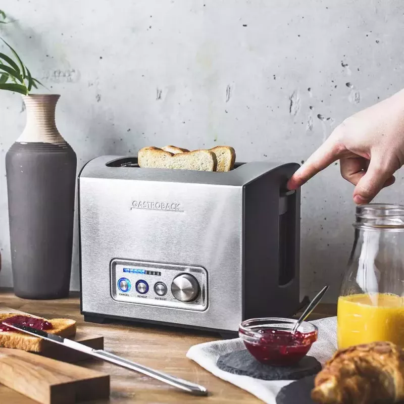 Toaster Gastroback Design Pro 2S 2 Scheiben 950 W Schwarz Edelstahl