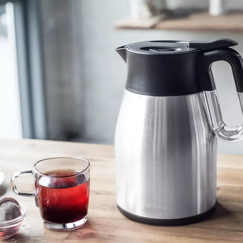 Elektrischer Wasserkocher Gastroback 1,7 l 2200 W Schwarz Edelstahl