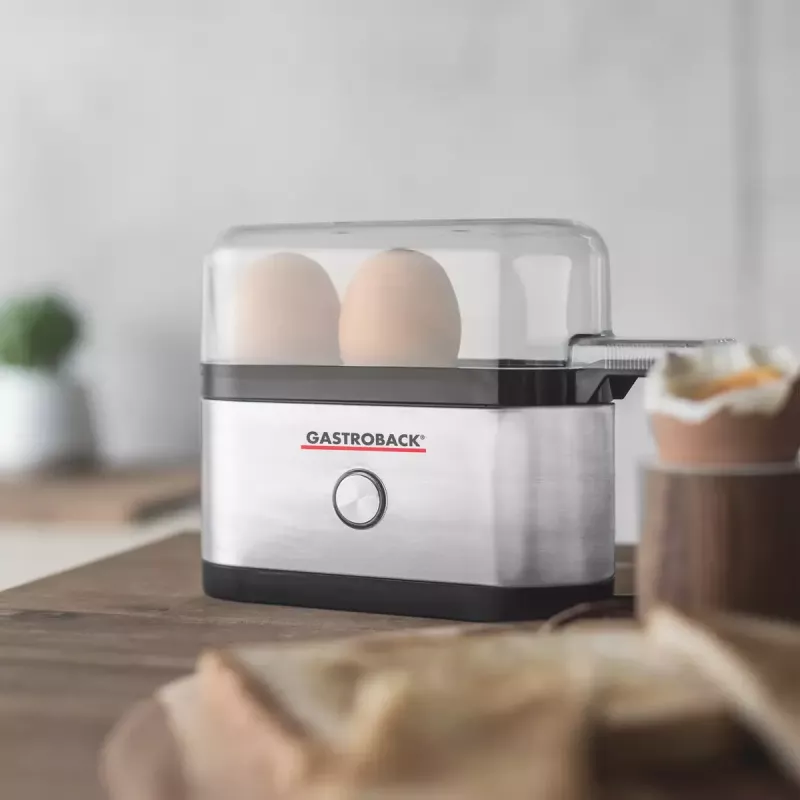 Eierkocher Gastroback Design Mini 3 Eier 350 W Schwarz Edelstahl