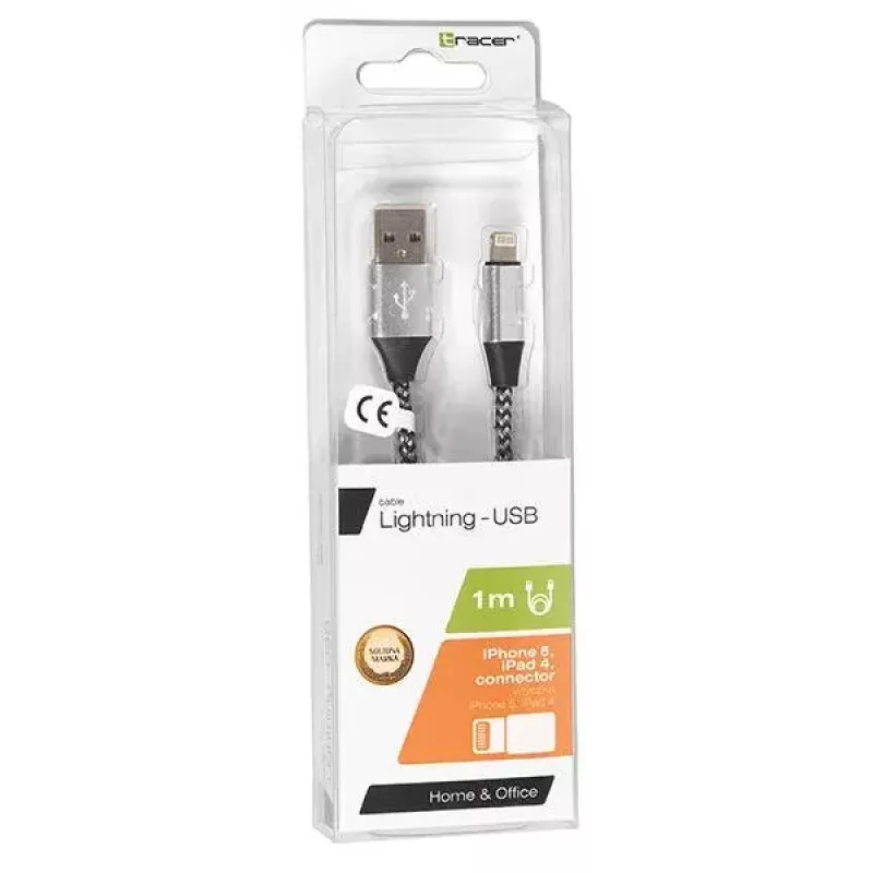 Lightning Kabel Tracer TRAKBK46268 1 m Schwarz Silber