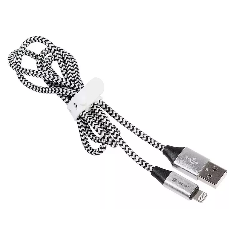Lightning Kabel Tracer TRAKBK46268 1 m Schwarz Silber