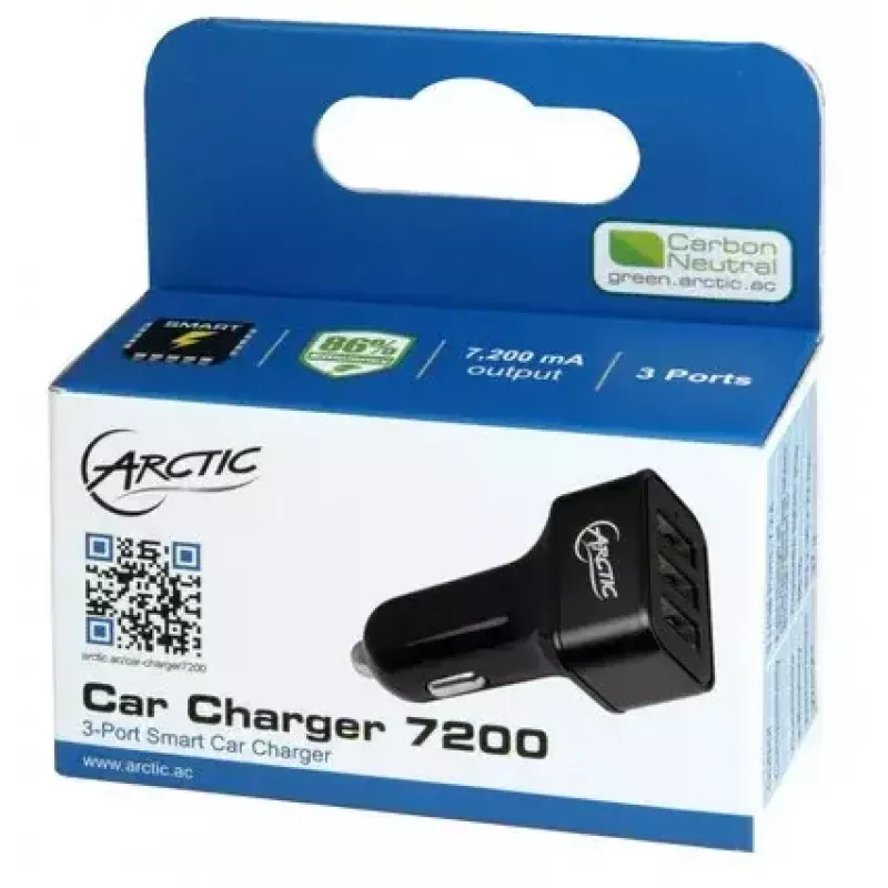 ARCTIC Car Charger 7200 – 3-Port USB-Autoladegerät
