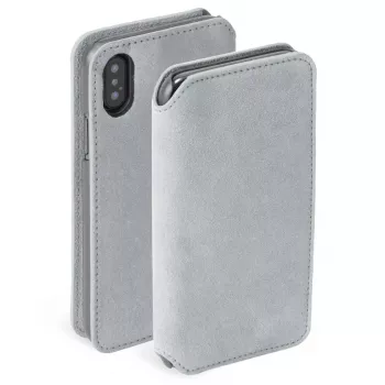 Folio Case Krusell Broby 4 Card SlimWallet für iPhone X/XS Grau