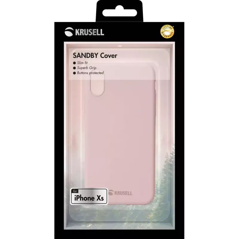 Cover Krusell iPhone X/XS Pink