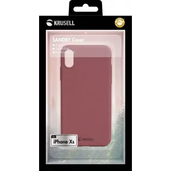Brieftaschenhülle Krusell Sandby iPhone X/XS Burgunderrot