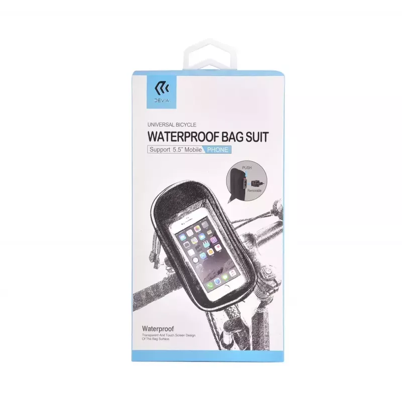 Devia Universal Fahrrad-Wasserdichte Tasche schwarz