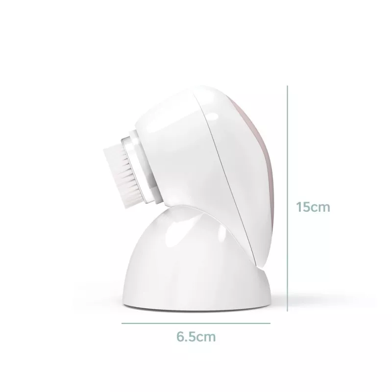 HoMedics FAC-600-EU Gesichtsbürste Pulsation Roségold, Weiß Batterie