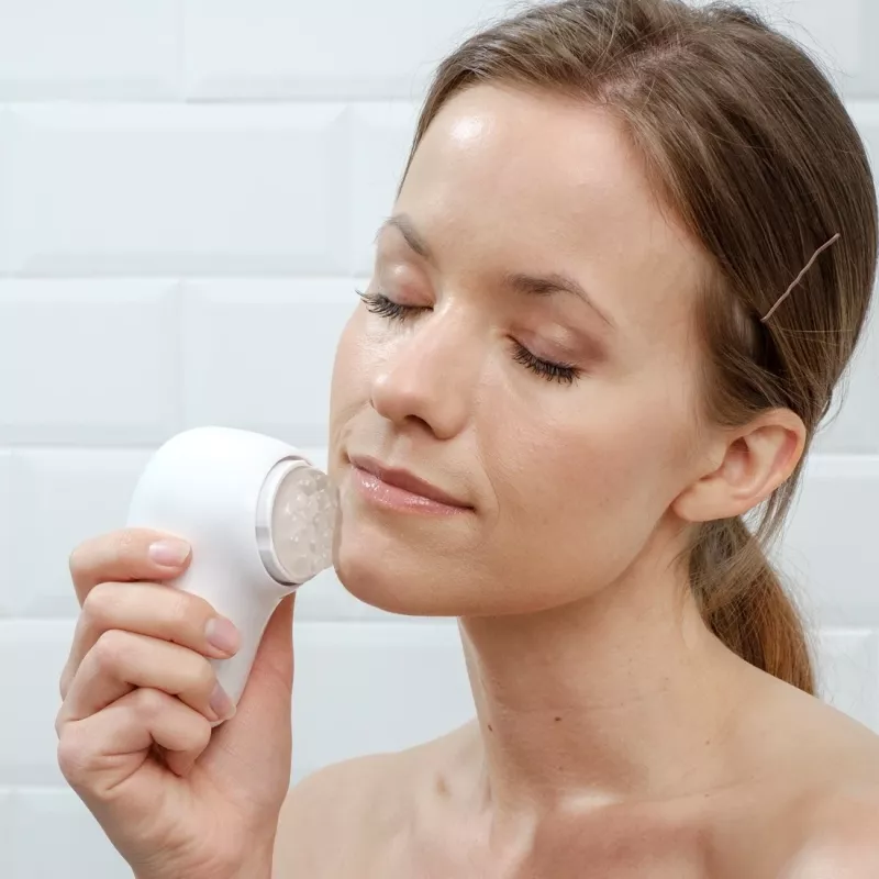 HoMedics FAC-600-EU Gesichtsbürste Pulsation Roségold, Weiß Batterie