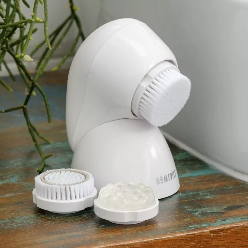 HoMedics FAC-600-EU Gesichtsbürste Pulsation Roségold, Weiß Batterie