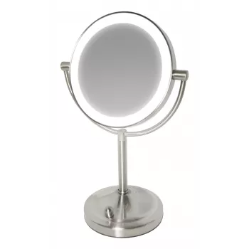 HoMedics MIR-8150-EU Kosmetikspiegel freistehend rund Edelstahl