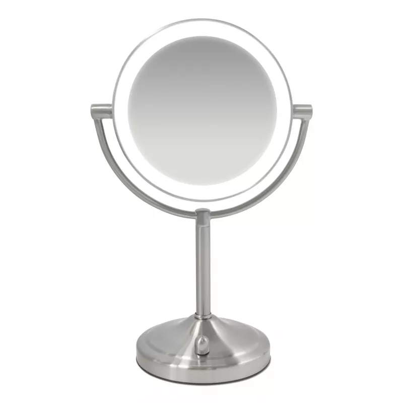 HoMedics MIR-8150-EU Kosmetikspiegel freistehend rund Edelstahl
