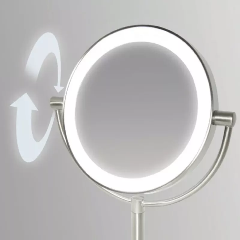 HoMedics MIR-8150-EU Kosmetikspiegel freistehend rund Edelstahl