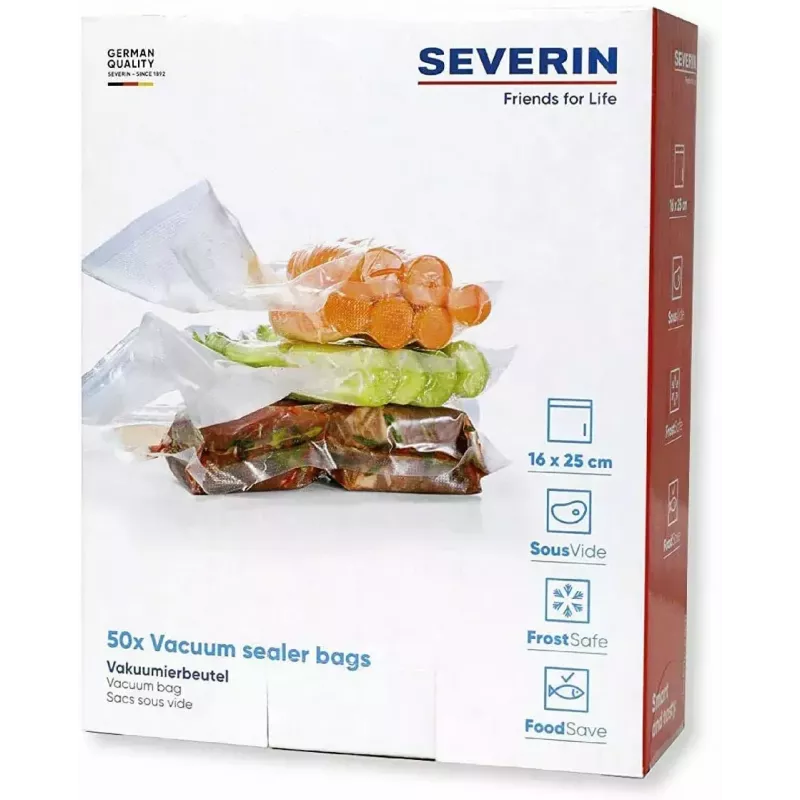 SEVERIN ZB 3613 Vakuumierbeutel 16 x 25 cm, 50 Stück