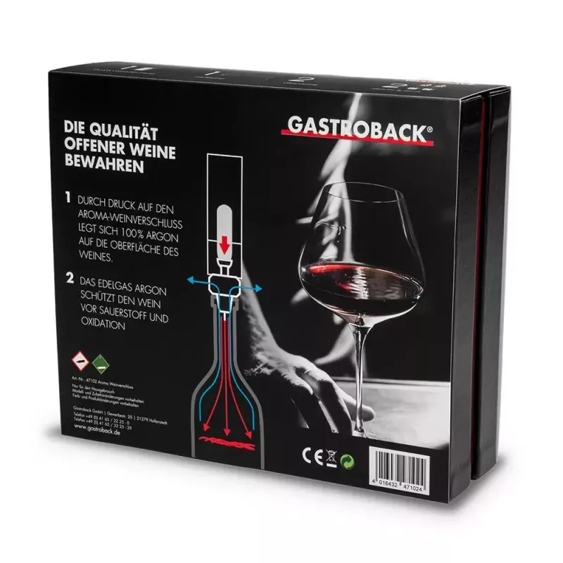 Dekanterstopfen Gastroback Aroma 47102 Schwarz Edelstahl