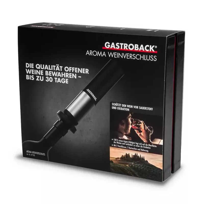 Dekanterstopfen Gastroback Aroma 47102 Schwarz Edelstahl