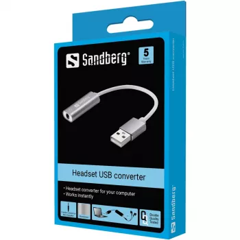Headset USB-Konverter Sandberg Sandberg Headset USB-Konverter
