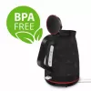 Elektrischer Wasserkocher MANTA KTL9230B 1.7L 2200W Schwarz, Kunststoffgehäuse, Strix Controller, Wasserstandsanzeige