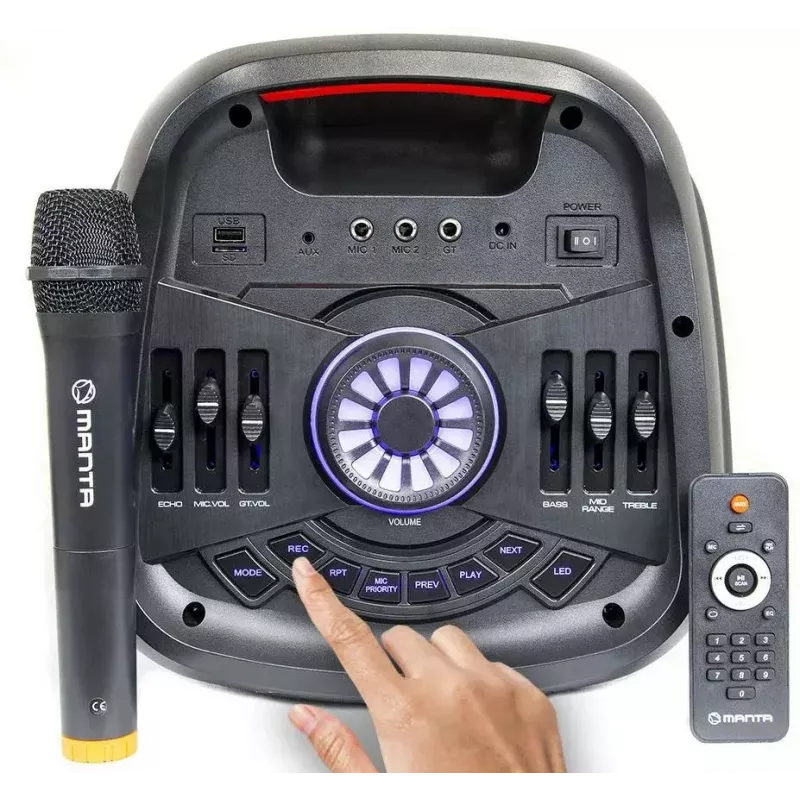 Tragbarer Bluetooth-Lautsprecher MANTA SPK5310 PRO 20W – kabellos, wiederaufladbar, TWS-Unterstützung