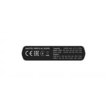 Navitel PWR10 AL SILVER Powerbank 10000 mAh