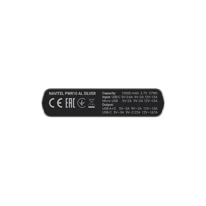 Navitel PWR10 AL SILVER Powerbank 10000 mAh