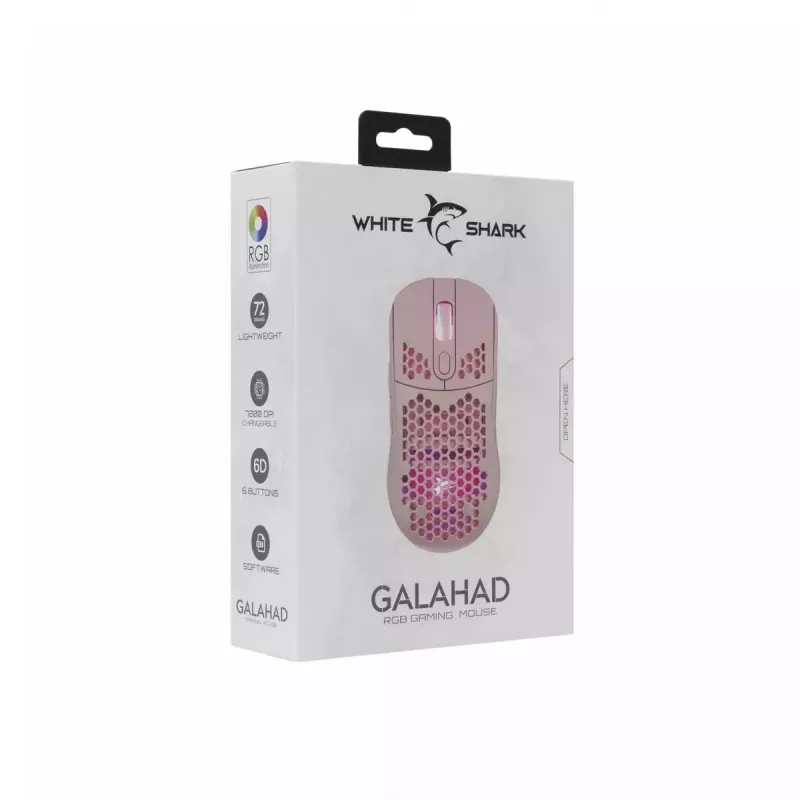 Maus White Shark Galahad Pink USB Type-A