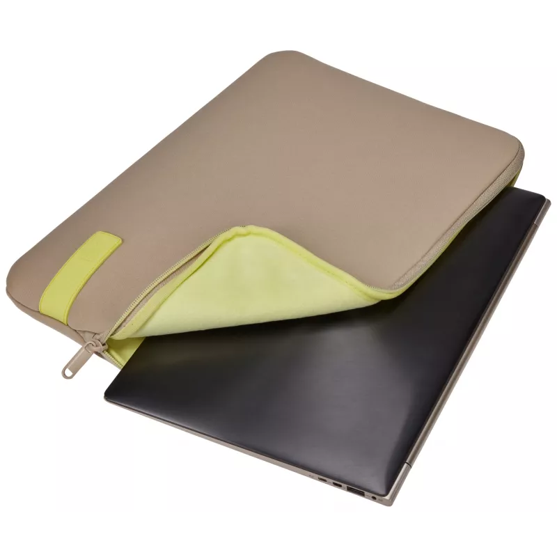 Case Logic Reflect REFPC-114 Plaza Taupe/Sun-Lime 35,6 cm (14 Zoll) Sleeve-Tasche