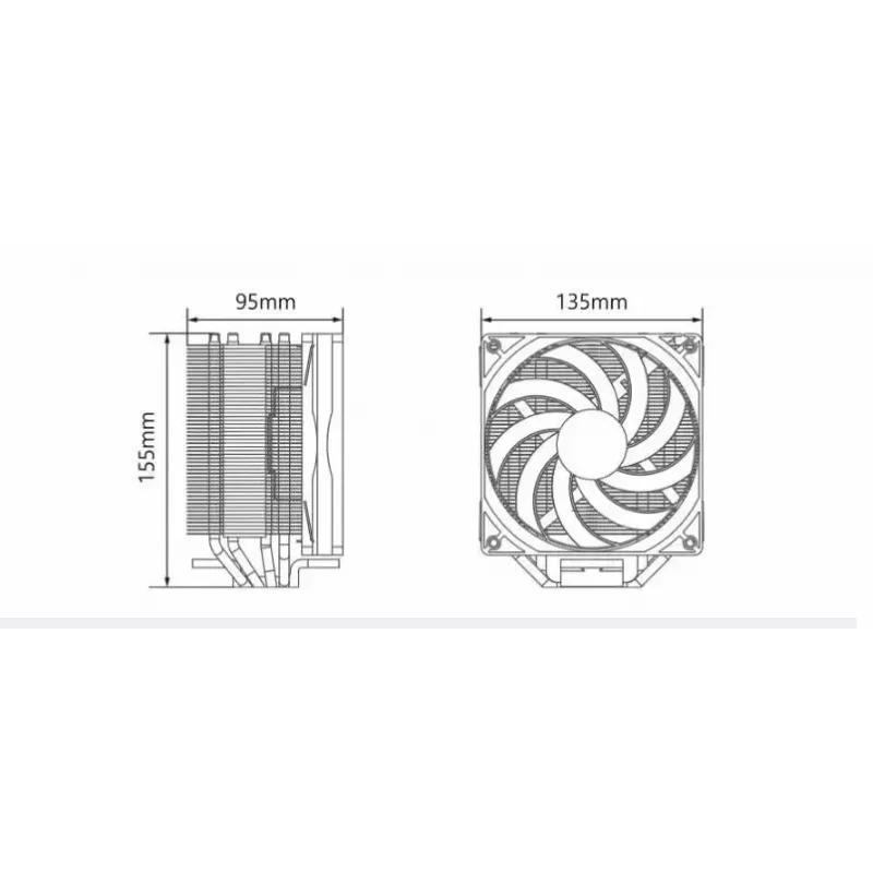 CPU-Kühler ZALMAN CNPS10X PERFORMA ST mit 120-mm-Lüfter und 4 Heatpipes