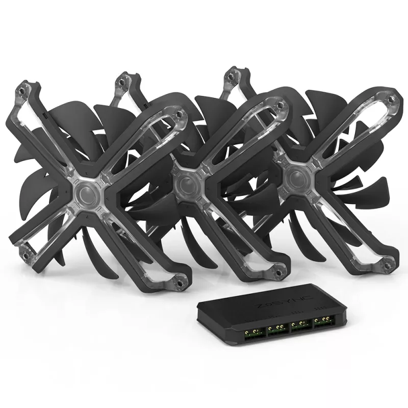 Zalman ZM-SF120A3 Computer-Kühlsystem Computergehäuse Lüfter 12 cm Schwarz