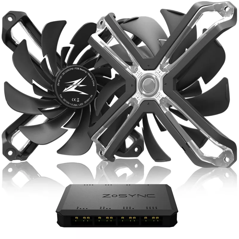 Zalman ZM-SF120A3 Computer-Kühlsystem Computergehäuse Lüfter 12 cm Schwarz