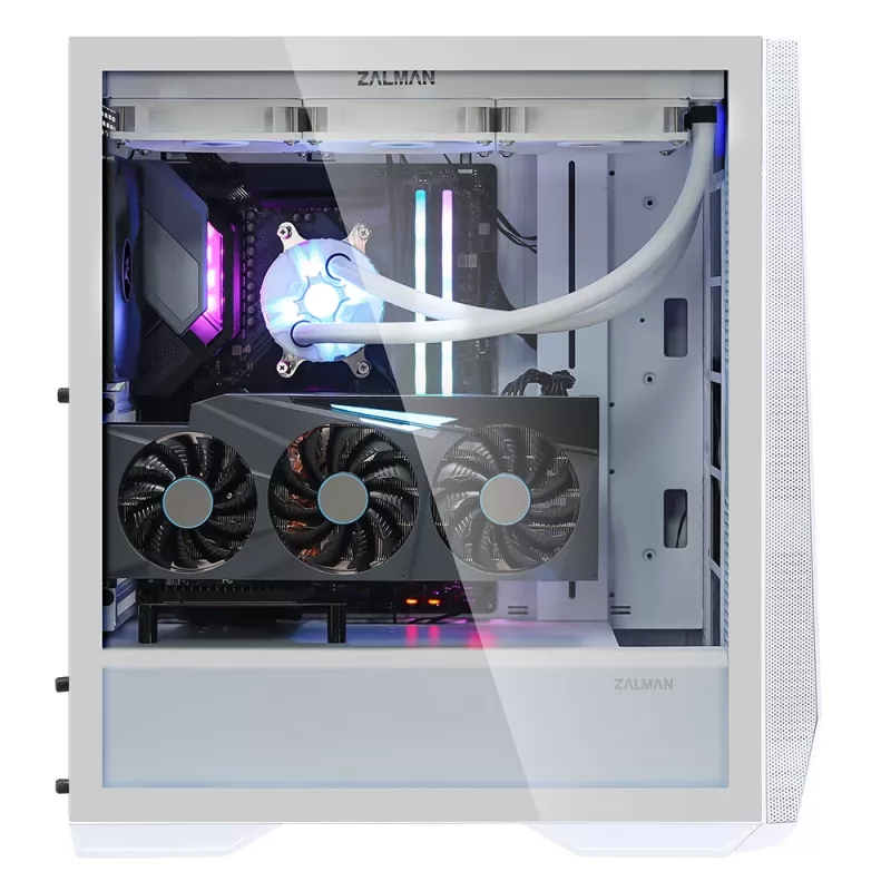 Zalman Z9 Iceberg ATX Mid Tower PC-Gehäuse, Weiß Lüfter Midi Tower